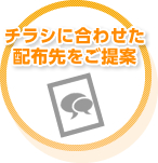 チラシに合わせた配布先をご提案